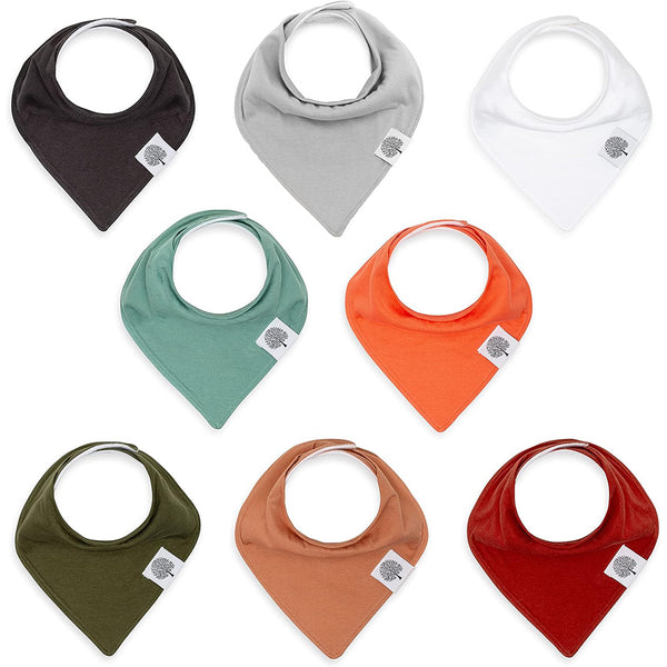 Parker Baby Bandana Drool Bibs - 8 Pack, Soft & Stylish Teething Bibs for Babies