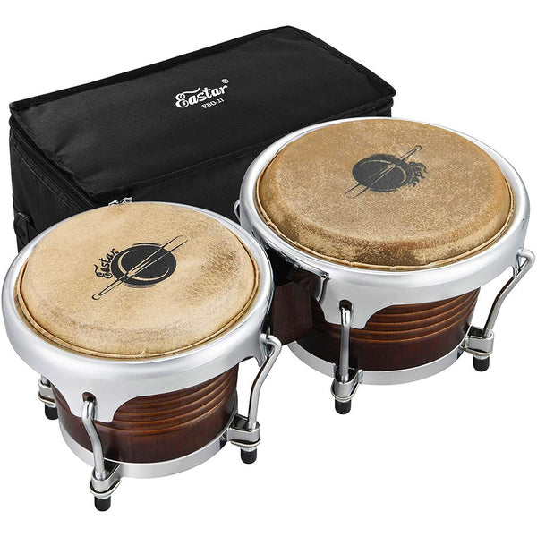 Eastar 7'' and 8'' Professional Antique Finish Bongo Drums - EBO-21