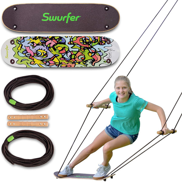 Swurfer Stand Up Tree Swing - Outdoor Fun for Kids (Ages 6 and Up)