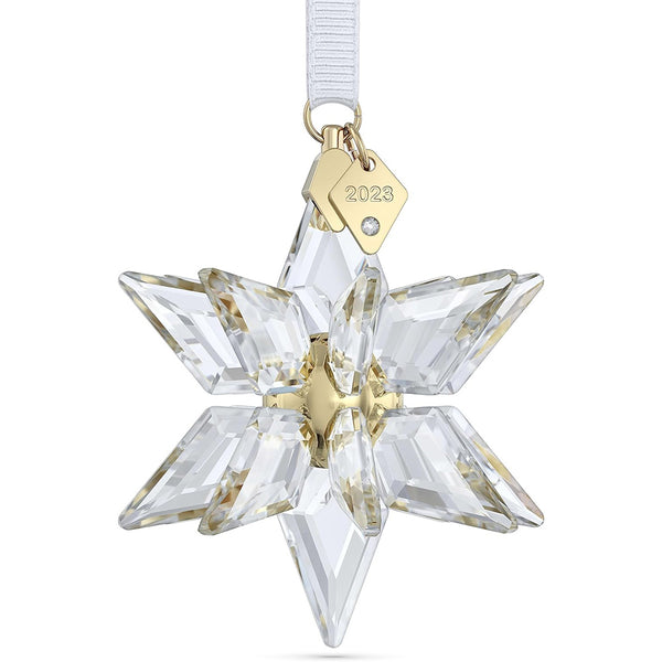 Swarovski Annual Edition 2023 3D Ornament - Clear Crystals with Gold-Tone Finished Metal, Part of the Swarovski Annual Edition Collection