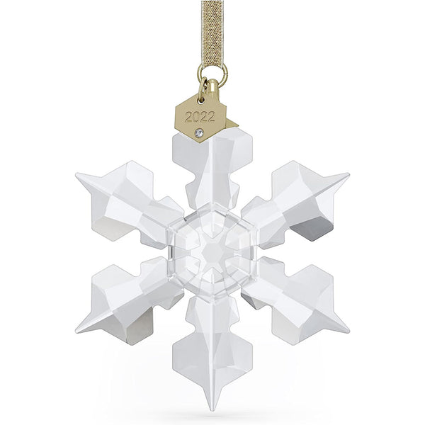 Swarovski Annual Edition 2022 Ornament - White Crystals with Champagne Gold Tone Finish Metal, Part of the Swarovski Annual Edition Collection